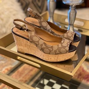 Coach slingback signature sz 7.5